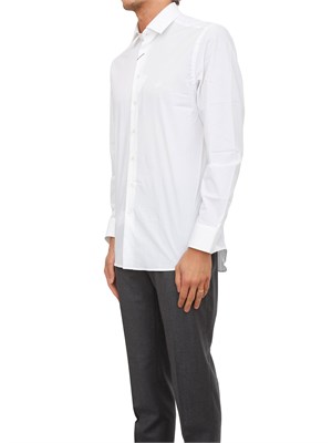 Camicia Etro uomo in cotone bianco con logo in UOMO