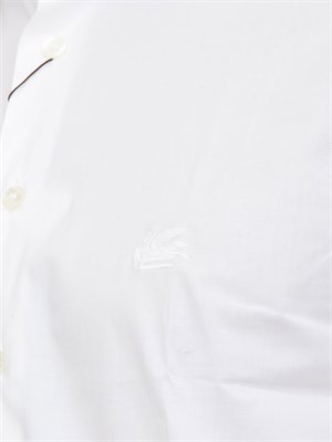 Camicia Etro uomo in cotone bianco con logo in UOMO