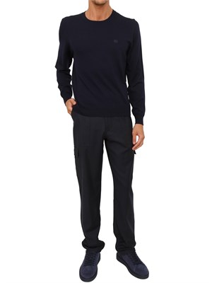 Maglia girocollo Etro uomo realizzata in cotone blu in UOMO