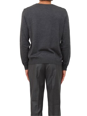 Maglia girocollo Etro uomo in lana grigia con logo in UOMO