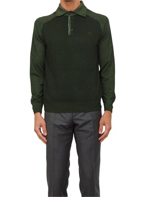 Maglia polo Etro uomo in lana verde in UOMO