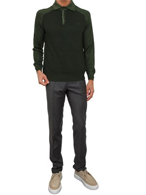 Maglia polo Etro uomo in lana verde in UOMO