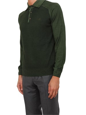 Maglia polo Etro uomo in lana verde in UOMO