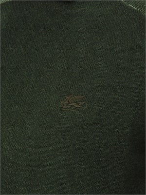 Maglia polo Etro uomo in lana verde in UOMO