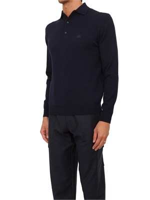 Maglia polo Etro uomo in misto lana blu in UOMO