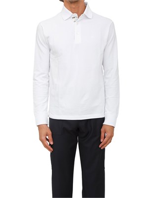 Polo a maniche lunghe Etro uomo in cotone bianco in UOMO