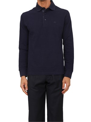 Polo a maniche lunghe Etro uomo in cotone blu in UOMO