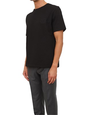 T-shirt girocollo Etro uomo in cotone nero con logo in UOMO