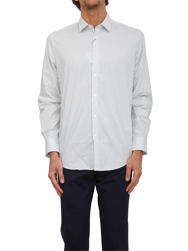 Camicia Liu Jo uomo in cotone stretch con micro fantasia geometrica.
