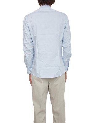 Camicia Liu Jo uomo in cotone a righe celesti in UOMO