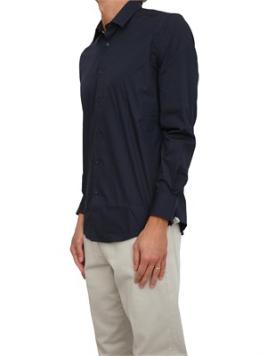 Camicia Liu Jo uomo in cotone stretch blu in UOMO