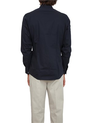 Camicia Liu Jo uomo in cotone stretch blu in UOMO