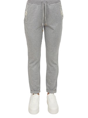 Pantalone tuta Liu Jo donna n viscosa grigia con perle in DONNA
