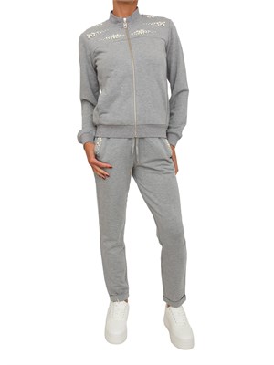 Pantalone tuta Liu Jo donna n viscosa grigia con perle in DONNA