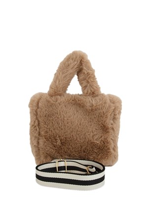 Shopping piccola Liu Jo donna in teddy beige cammello in DONNA