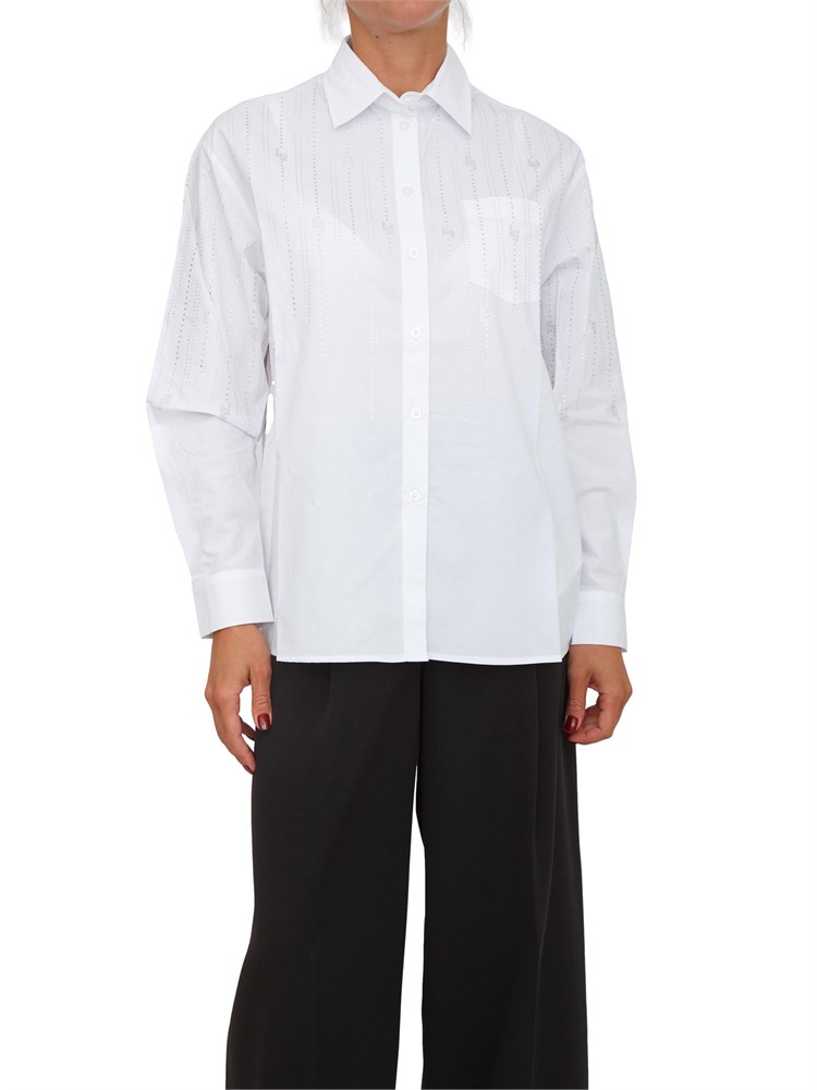 Camicia Liu Jo in cotone bianco con strass