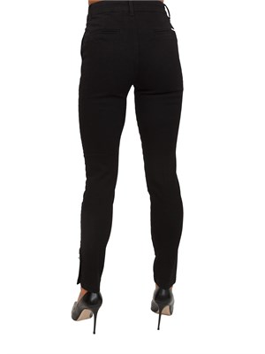 Jeans bottom up Liu Jo donna in denim nero con bottone e spacco in DONNA