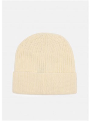 Berretto beanie Liu Jo bianco con strass e perle in DONNA