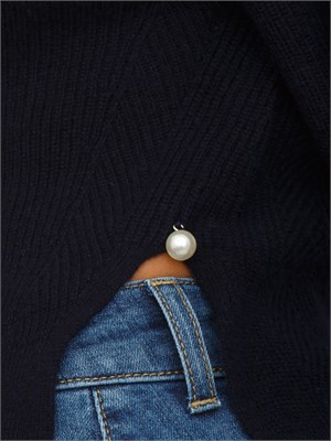 Maglia Liu Jo donna in lana e cashmere blu in DONNA