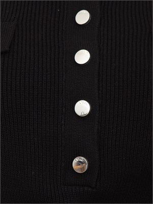 Completo Liu Jo cardigan+gonna in misto viscosa nera a coste in DONNA