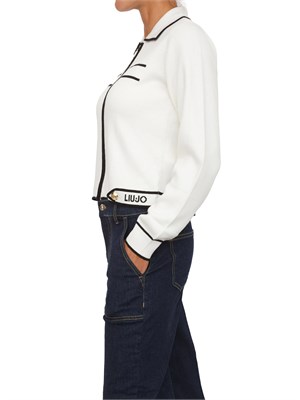 Cardigan Liu Jo donna in maglia misto seta bianco in DONNA