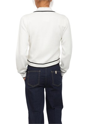 Cardigan Liu Jo donna in maglia misto seta bianco in DONNA