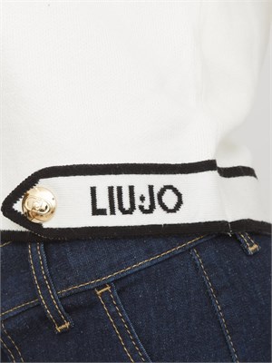 Cardigan Liu Jo donna in maglia misto seta bianco in DONNA