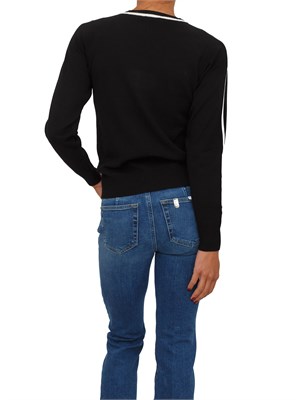 Maglia Liu Jo donna in viscosa nera con dettagli a contrasto in DONNA