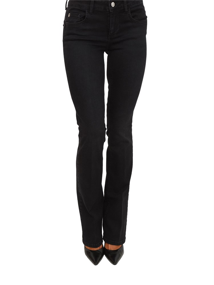 Jeans bottom up Liu Jo donna in denim nero