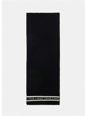 Sciarpa Liu Jo donna nera con logo in DONNA