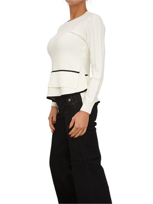 Maglia girocollo Liu Jo donna in misto viscosa bianca in DONNA