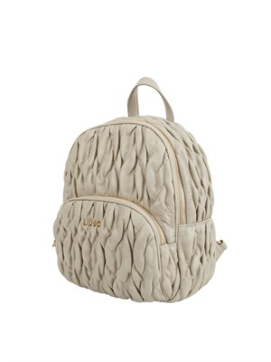 Zaino Liu Jo donna in ecopelle avorio intrecciata e goffrata in DONNA