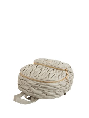 Zaino Liu Jo donna in ecopelle avorio intrecciata e goffrata in DONNA