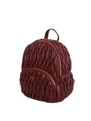 Zaino Liu Jo donna in ecopelle bordeaux intrecciata e goffrata in DONNA