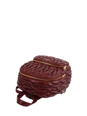 Zaino Liu Jo donna in ecopelle bordeaux intrecciata e goffrata in DONNA