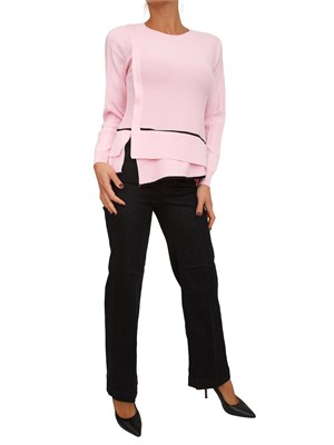 Maglia girocollo Liu Jo donna in misto viscosa rosa in DONNA