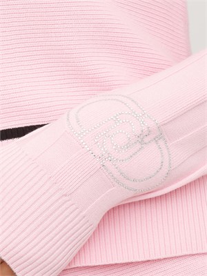Maglia girocollo Liu Jo donna in misto viscosa rosa in DONNA