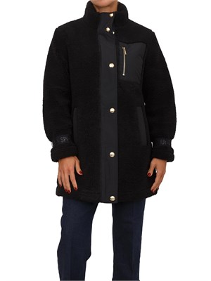 Giaccone reversibile Liu Jo donna in teddy imbottito nero in DONNA
