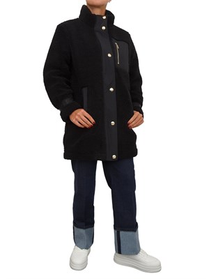 Giaccone reversibile Liu Jo donna in teddy imbottito nero in DONNA