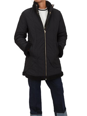 Giaccone reversibile Liu Jo donna in teddy imbottito nero in DONNA