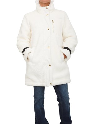 Giaccone reversibile Liu Jo donna in teddy imbottito avorio in DONNA