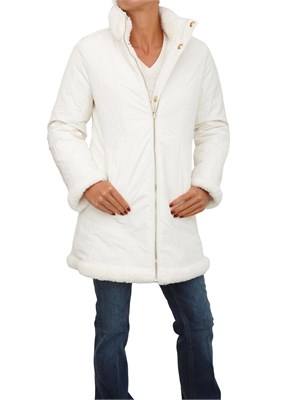 Giaccone reversibile Liu Jo donna in teddy imbottito avorio in DONNA