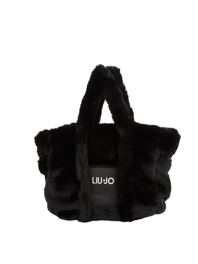 Shopping media Liu Jo donna in teddy nero con logo
