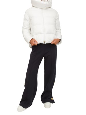 Piumino Pinko in tela tecnica bianca con cappuccio in DONNA