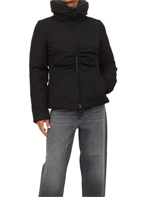 Piumino corto full strass Pinko in tessuto nero in DONNA