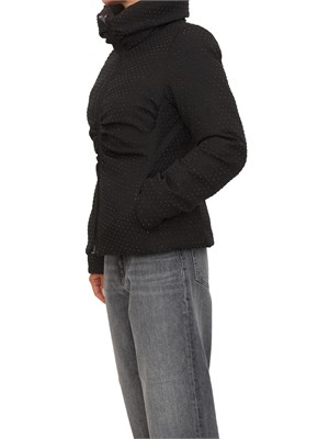 Piumino corto full strass Pinko in tessuto nero in DONNA