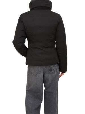 Piumino corto full strass Pinko in tessuto nero in DONNA