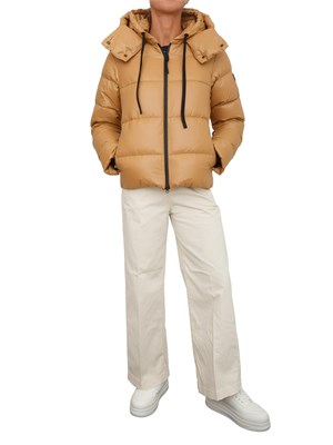 Piumino Peuterey donna in nylon idrorepellente beige in DONNA