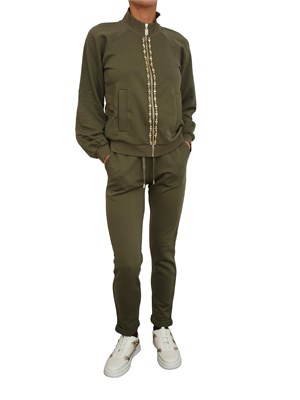 Pantaloni jogging Liu Jo donna in misto cotone verde in DONNA