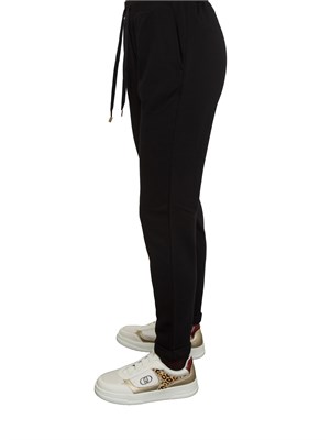 Pantaloni jogging Liu Jo donna in misto cotone nero in DONNA